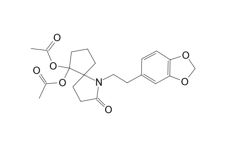 6-(Acetyloxy)-1-[2-(1,3-benzodioxol-5-yl)ethyl]-2-oxo-1-azaspiro[4.4]non-6-yl acetate