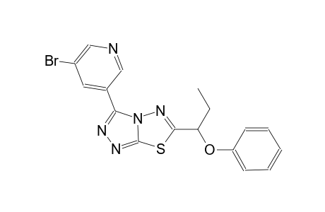 [1,2,4]triazolo[3,4-b][1,3,4]thiadiazole, 3-(5-bromo-3-pyridinyl)-6-(1-phenoxypropyl)-