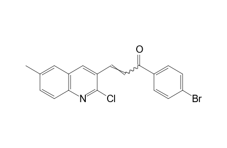 1-(4-Bromophenyl)-3-(2-chloro-6-methyl-3-quinolinyl)-2-propen-1-one
