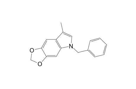 5H-1,3-Dioxolo[4,5-f]indole, 7-methyl-5-(phenylmethyl)-