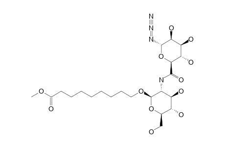 8-METHOXYCARBONYLOCTYL-2-DEOXY-2-(1-DEOXY-1-AZIDO-ALPHA-D-MANNOHEXOPYRANOSYLURONAMIDE)-BETA-D-GLUCOPYRANOSIDE