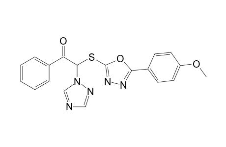 .omega.-[5-(p-Methoxyphenyl)-1,3,4-oxadiazol-2-thio]-.omega.-(1H-1,2,4-triazol-1-yl)acetophenone