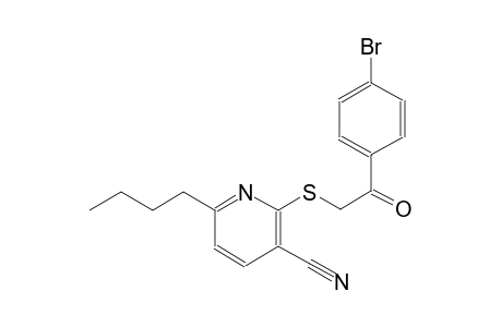 3-pyridinecarbonitrile, 2-[[2-(4-bromophenyl)-2-oxoethyl]thio]-6-butyl-