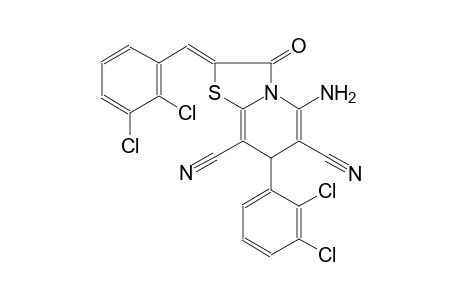 7H-thiazolo[3,2-a]pyridine-6,8-dicarbonitrile, 5-amino-7-(2,3-dichlorophenyl)-2-[(2,3-dichlorophenyl)methylene]-2,3-dihydro-3-oxo-, (2Z)-