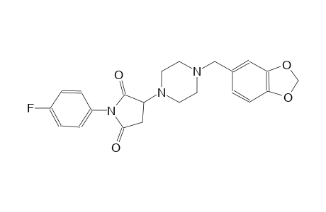 2,5-pyrrolidinedione, 3-[4-(1,3-benzodioxol-5-ylmethyl)-1-piperazinyl]-1-(4-fluorophenyl)-