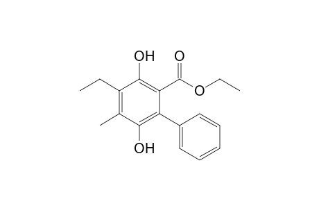 Ethyl 3-phenyl-5-methyl-6-ethyl-p-dihydroquinone-2-carboxylate