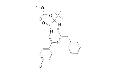 8-BENZYL-2-(TERT.-BUTYL)-2-(METHOXYCARBONYLOXY)-6-(PARA-METHOXYPHENYL)-2,3-DIHYDROIMIDAZO-[1,2-A]-PYRAZIN-3-ONE