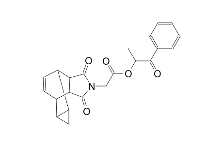 1-methyl-2-oxo-2-phenylethyl (3,5-dioxo-4-azatetracyclo[5.3.2.0~2,6~.0~8,10~]dodec-11-en-4-yl)acetate