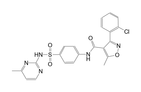 3-(2-chlorophenyl)-5-methyl-N-(4-{[(4-methyl-2-pyrimidinyl)amino]sulfonyl}phenyl)-4-isoxazolecarboxamide