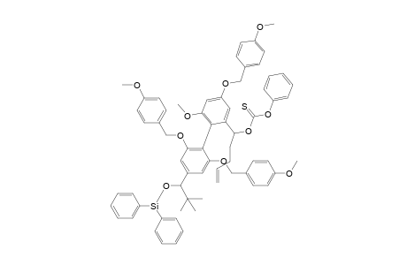 Thiocarbonic acid o-{1-[4'-(tert-butyldiphenylsiloxymethyl)-6-methoxy-4,2',6'-tris-(4-methoxybenzyloxy)biphenyl-2-yl]pent-4-enyl}ester o-phenyl ester