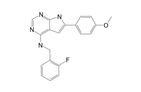 4-(ORTHO-FLUOROBENZYLAMINE)-6-(4-METHOXYPHENYL)-7H-PYRROLO-[2,3-D]-PYRIMIDINE