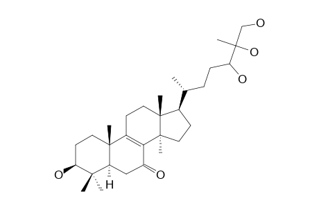 GANODERIOL-H;3-BETA,24,25,26-TETRAHYDROXY-5-ALPHA-LANOST-8-EN-7-ONE