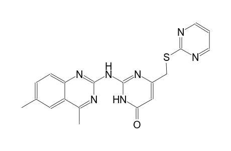 4(3H)-pyrimidinone, 2-[(4,6-dimethyl-2-quinazolinyl)amino]-6-[(2-pyrimidinylthio)methyl]-
