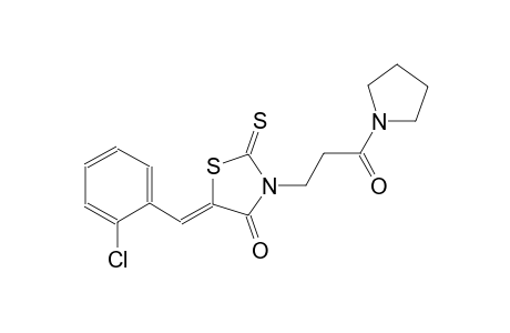 (5Z)-5-(2-chlorobenzylidene)-3-[3-oxo-3-(1-pyrrolidinyl)propyl]-2-thioxo-1,3-thiazolidin-4-one