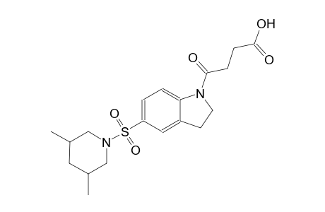 1H-indole-1-butanoic acid, 5-[(3,5-dimethyl-1-piperidinyl)sulfonyl]-2,3-dihydro-gamma-oxo-