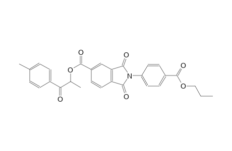 1H-isoindole-5-carboxylic acid, 2,3-dihydro-1,3-dioxo-2-[4-(propoxycarbonyl)phenyl]-, 1-methyl-2-(4-methylphenyl)-2-oxoethyl ester