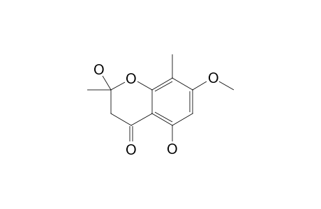 2,5-DIHYDROXY-7-METHOXY-2,8-DIMETHYLCHROMANONE