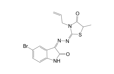 5-Bromo-3-[(3-allyl-5-methyl-4-thiazolidinone-2-ylidene)hydrazono]-1H-2-indolinone