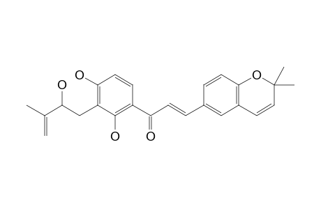 ANGUSTICORNIN-A;(-)-3,4-(2,2-DIMETHYLPYRANO)-3'-(2-HYDROXY-3-METHYLBUT-3-ENYL)-2',4'-DIHYDROXYCHALCONE
