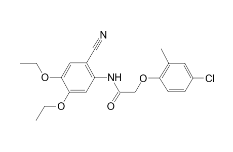 2-(4-Chloranyl-2-methyl-phenoxy)-N-(2-cyano-4,5-diethoxy-phenyl)ethanamide