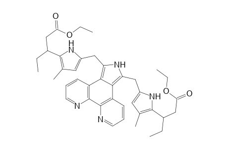 1,3-Bis(5-ethyloxycarbonyl-3-butyl-4-methyl-2-pyrrolylmethyl)-7,8-diazaphenanthro[9,10-c]pyrrole