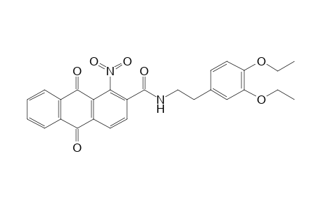N-[2-(3,4-diethoxyphenyl)ethyl]-1-nitro-9,10-bis(oxidanylidene)anthracene-2-carboxamide
