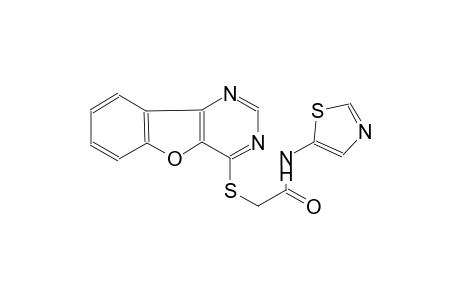2-([1]benzofuro[3,2-d]pyrimidin-4-ylsulfanyl)-N-(1,3-thiazol-5-yl)acetamide