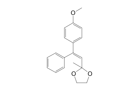 (E)-3,3-Ethylendioxy-1-(p-methoxyphenyl)-1-phenyl-1-butene