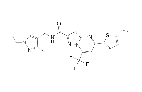 N-[(1-ethyl-3-methyl-1H-pyrazol-4-yl)methyl]-5-(5-ethyl-2-thienyl)-7-(trifluoromethyl)pyrazolo[1,5-a]pyrimidine-2-carboxamide