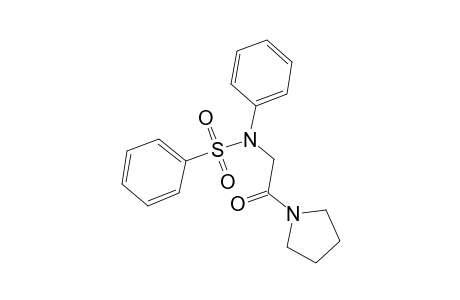 Ethanone, 2-(phenyl)(phenylsulfonyl)amino-1-(1-pyrrolidinyl)-