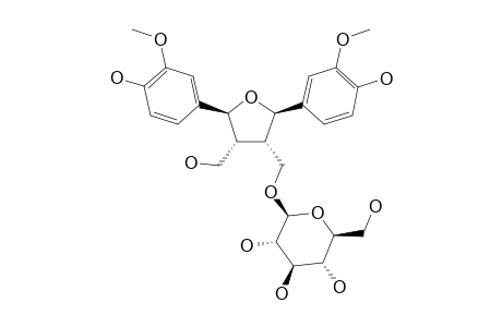 REL-(7R,8S,7'S,8'R)-4,9,4',9'-TETRAHYDROXY-3,3'-DIMETHOXY-7,7'-EPOXYLIGNAN-9-O-BETA-D-GLUCOPYRANOSIDE