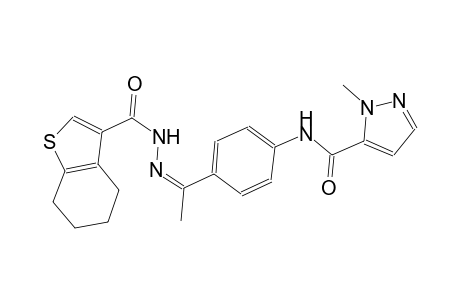 1-methyl-N-{4-[(1Z)-N-(4,5,6,7-tetrahydro-1-benzothien-3-ylcarbonyl)ethanehydrazonoyl]phenyl}-1H-pyrazole-5-carboxamide