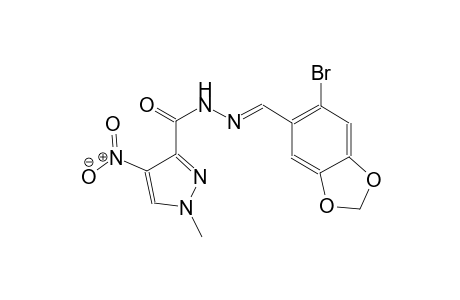N'-[(E)-(6-bromo-1,3-benzodioxol-5-yl)methylidene]-1-methyl-4-nitro-1H-pyrazole-3-carbohydrazide