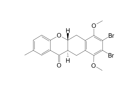 (trans)-2,5-Dimethoxy-3,4-dibromo-10-methylbenzo[b]-(1,6,6a,12a-tetrahydro)xanthone