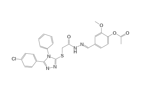 acetic acid, [[5-(4-chlorophenyl)-4-phenyl-4H-1,2,4-triazol-3-yl]thio]-, 2-[(E)-[4-(acetyloxy)-3-methoxyphenyl]methylidene]hydrazide
