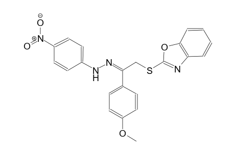 ethanone, 2-(2-benzoxazolylthio)-1-(4-methoxyphenyl)-, (4-nitrophenyl)hydrazone, (1E)-