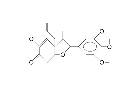 3a-Allyl-5-methoxy-3-methyl-2-(5-methoxy-piperonyl)-2,3,3a,6-tetrahydro-6-oxo-benzofuran