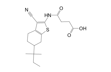 4-[(3-cyano-6-tert-pentyl-4,5,6,7-tetrahydro-1-benzothien-2-yl)amino]-4-oxobutanoic acid