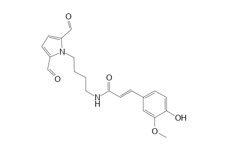 (E)-N-[4-(2,5-diformyl-1-pyrrolyl)butyl]-3-(4-hydroxy-3-methoxyphenyl)-2-propenamide