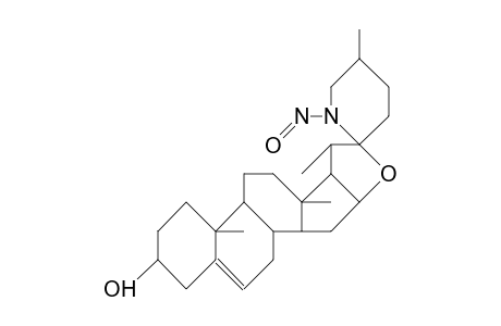 N-Nitrososolasodine(25R)-N-nitroso-22.alpha.-N-spirosol-5-en-3.beta.-ol