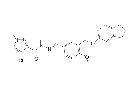4-chloro-N'-((E)-{3-[(2,3-dihydro-1H-inden-5-yloxy)methyl]-4-methoxyphenyl}methylidene)-1-methyl-1H-pyrazole-3-carbohydrazide