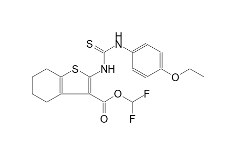 difluoromethyl 2-{[(4-ethoxyanilino)carbothioyl]amino}-4,5,6,7-tetrahydro-1-benzothiophene-3-carboxylate