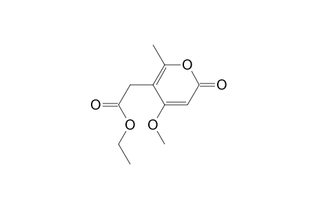 2-(4-Methoxy-2-methyl-6-oxo-3-pyranyl)acetic acid ethyl ester