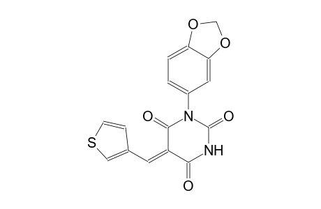 (5Z)-1-(1,3-benzodioxol-5-yl)-5-(3-thienylmethylene)-2,4,6(1H,3H,5H)-pyrimidinetrione