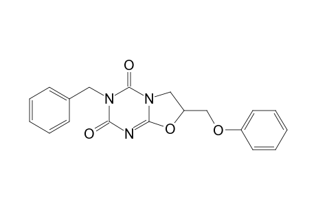 2,3,6,7-TETRAHYDRO-3-BENZYL-7-PHENOXY-METHYL-4H-OXAZOLO-[3,2-A]-1,3,5-TRIAZINE-2,4-DIONE