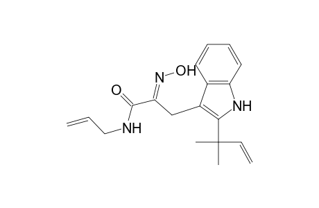 1H-Indole-3-propanamide, 2-(1,1-dimethyl-2-propenyl)-.alpha.-(hydroxyimino)-N-2-propenyl-, (E)-