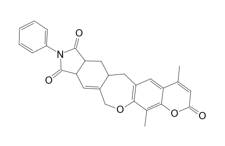 N-Phenyl-1',3'-dioxo-1-oxa-4,8-dimethylcoumarino[5,6-b]cycloheptano[5',6'-e]-(hexahydro)-isoindole