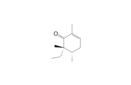 2-Cyclohexen-1-one, 6-ethyl-2,5,6-trimethyl-, trans-