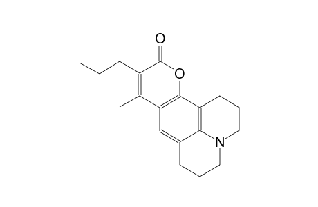 9-methyl-10-propyl-2,3,6,7-tetrahydro-1H,5H,11H-pyrano[2,3-f]pyrido[3,2,1-ij]quinolin-11-one