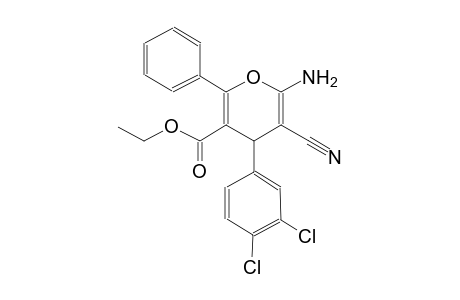 4H-pyran-3-carboxylic acid, 6-amino-5-cyano-4-(3,4-dichlorophenyl)-2-phenyl-, ethyl ester